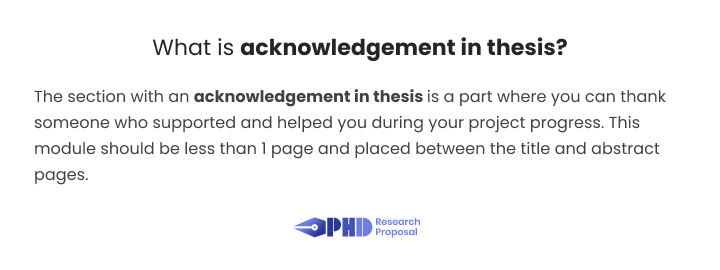acknowledgement in thesis
