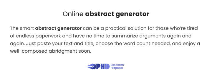 abstract generator for research