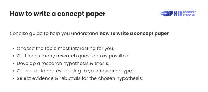 What exactly is a Concept Paper, and how do you write one?